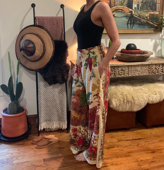 Tropical Flowy Pants L